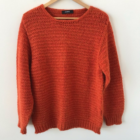 Alpha Studio orange sweater - Picture 1 of 9